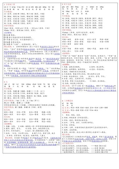 【全册1-28每课重点课课贴贴含语文园地，预习巩固复习必备！】四下语文-可达学习资料