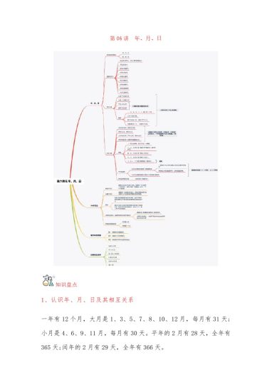 【人教数学知识点】第06讲 年、月、日（word讲义）-【帮课堂】-学年三年级数学下册单元知识盘点+易错题专训（人教版）-可达学习资料