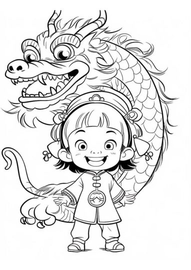 龙年年画线稿-可达学习资料