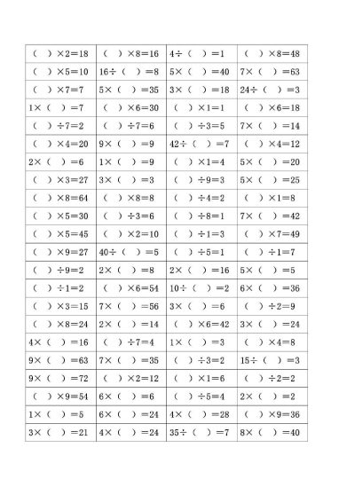 【乘法口诀和混合运算专项练习】二下数学-可达学习资料