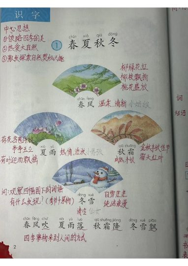 【一年级下册语文最新版课堂手写笔记】-可达学习资料