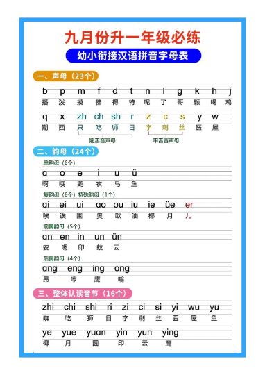 幼小衔接拼音-可达学习资料