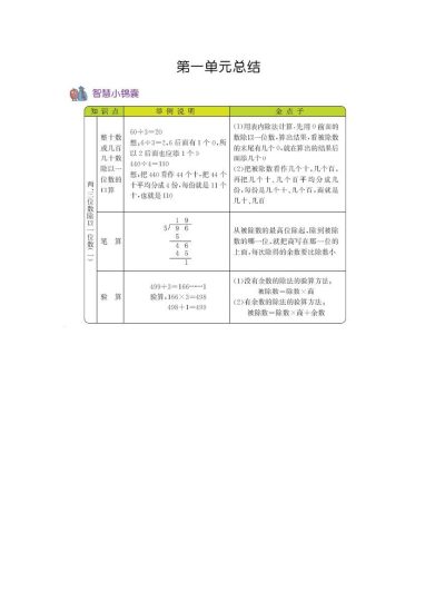 三（上）54制青岛版数学知识重点-可达学习资料