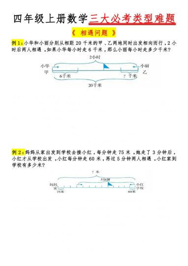 【三大必考类型难题】四上数学-可达学习资料