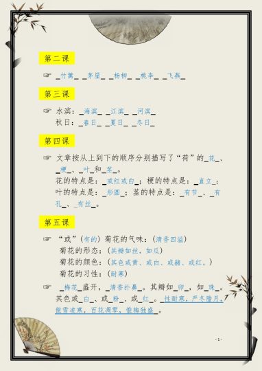 《小古文100篇》知识拓展·日积月累（上册）(答案版)-可达学习资料