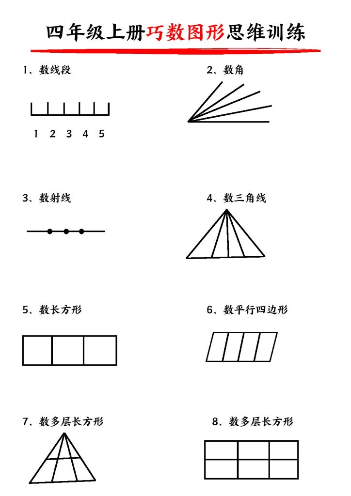 【巧数图形训练】四上数学（空白卷）-可达学习资料