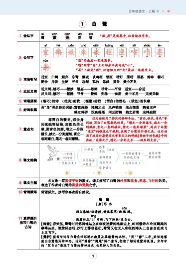 状元语文笔记（背记清单）5上（24秋最新版）-可达学习资料