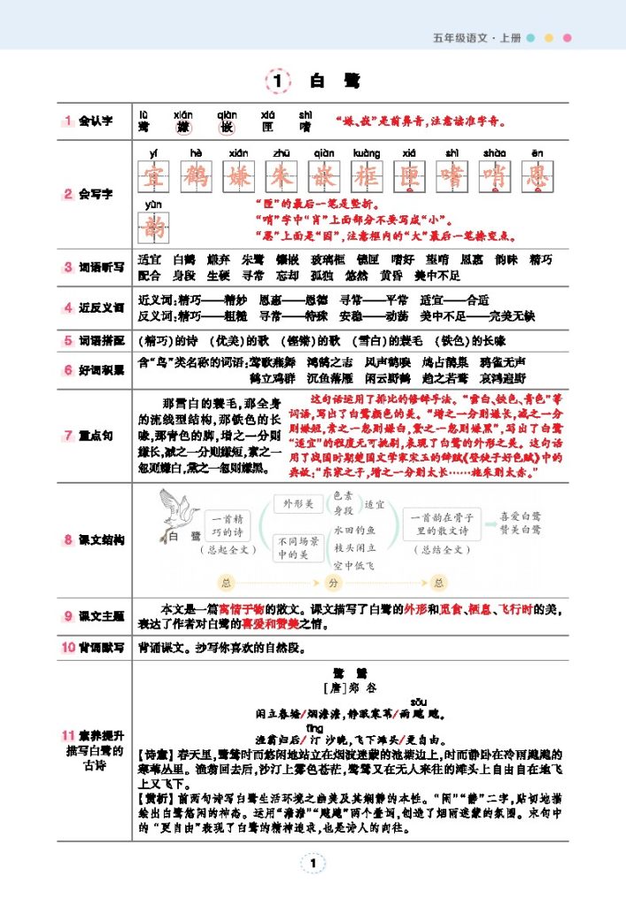 状元语文笔记（背记清单）5上（24秋最新版）-可达学习资料